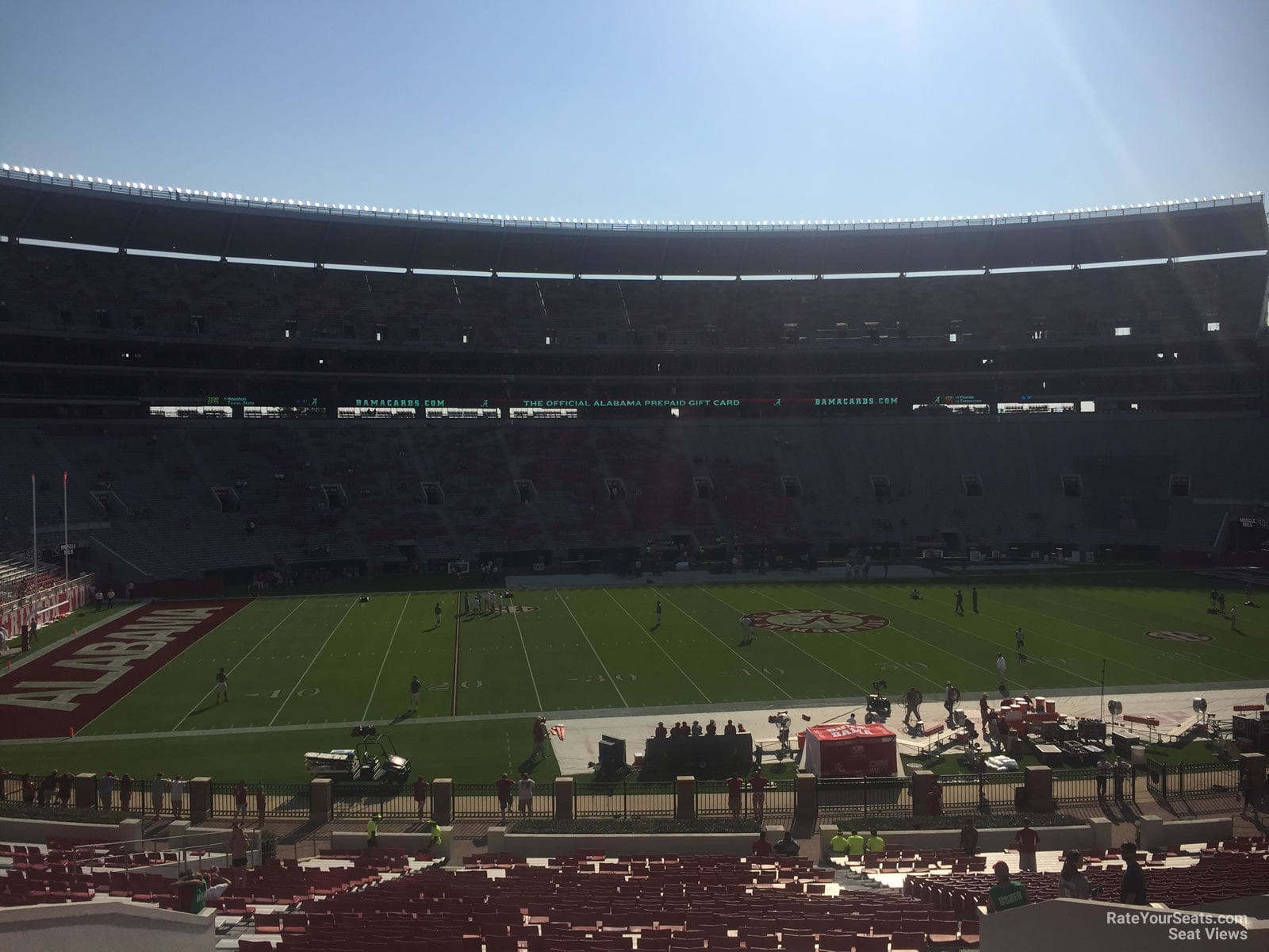 section j, row 50 seat view  for football - bryant-denny stadium