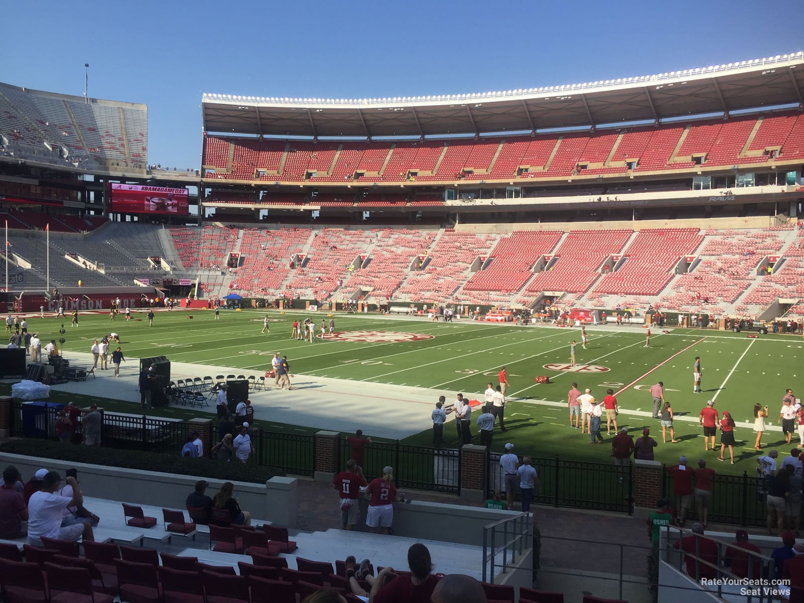 section kk, row 20 seat view  for football - bryant-denny stadium