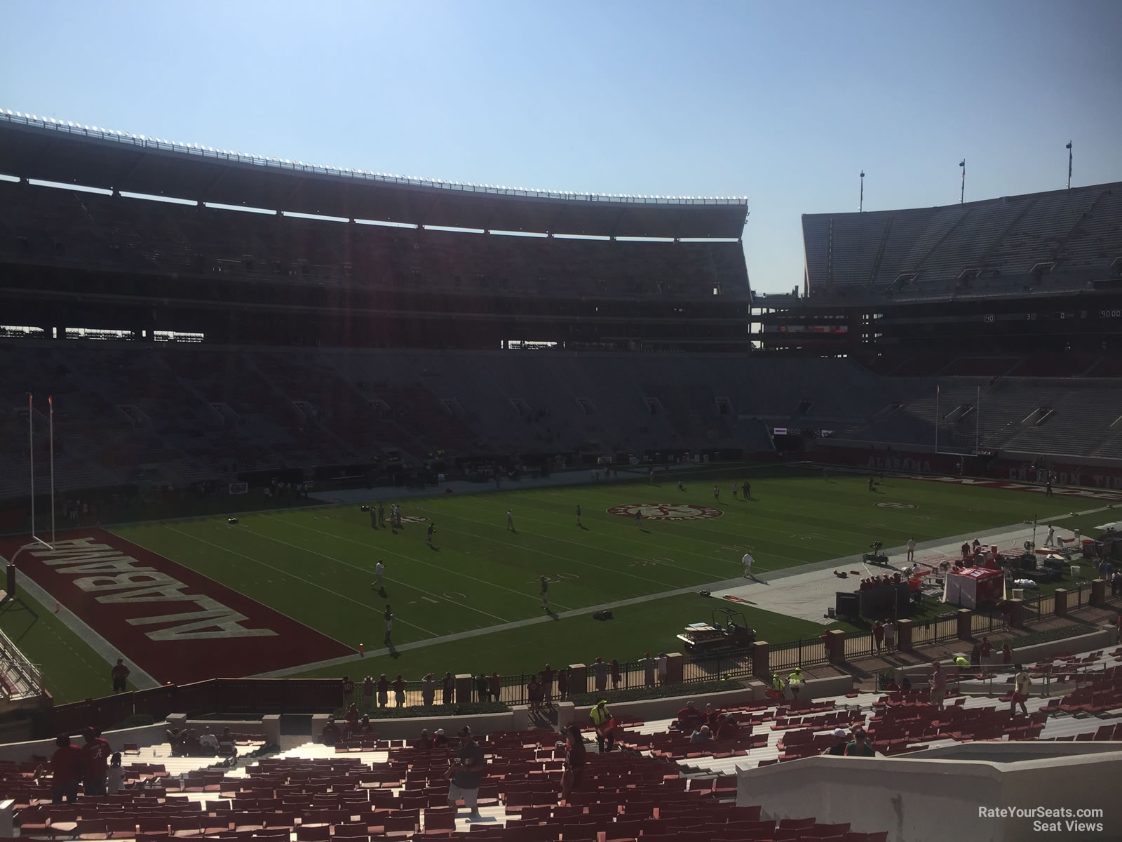 section m, row 50 seat view for football - bryant-denny stadium