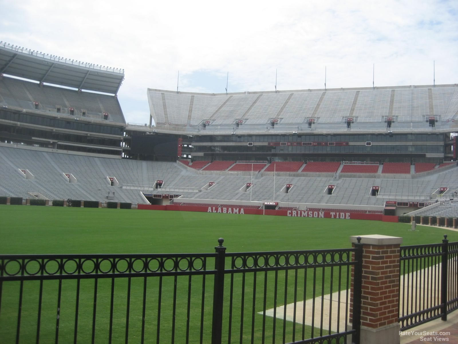 section n, row 1 seat view  - bryant-denny stadium
