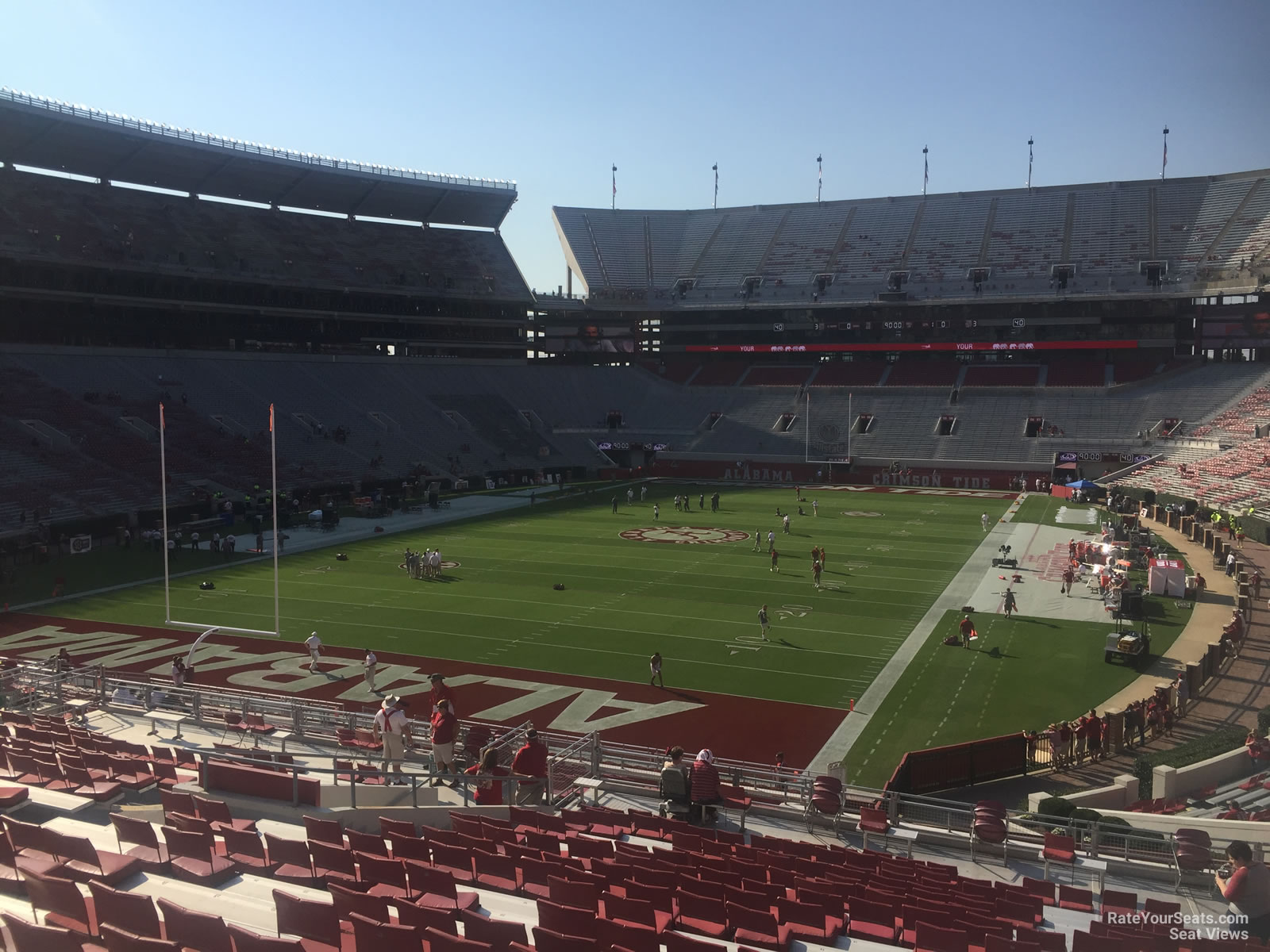 section n2, row 52 seat view for football - bryant-denny stadium