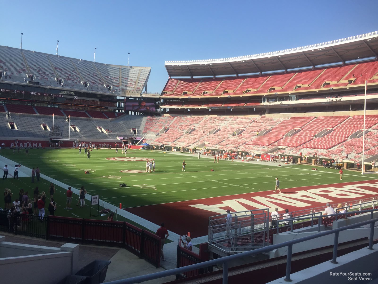 bryant denny stadium section n8 rateyourseats com alabama bryant denny stadium seating chart