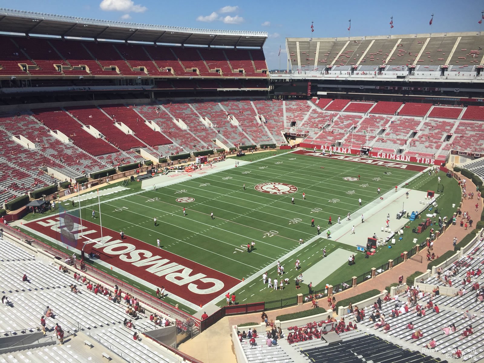 section ss1, row 3 seat view  - bryant-denny stadium