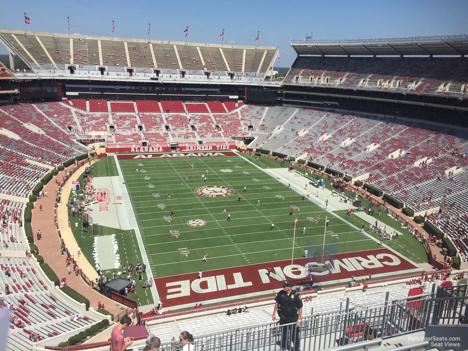 section ss10, row 10 seat view  - bryant-denny stadium