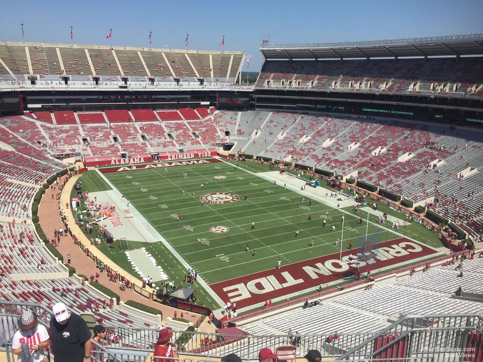 section ss12, row 10 seat view  - bryant-denny stadium