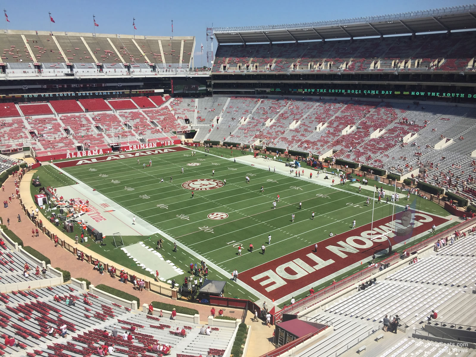 section ss14, row 3 seat view  - bryant-denny stadium