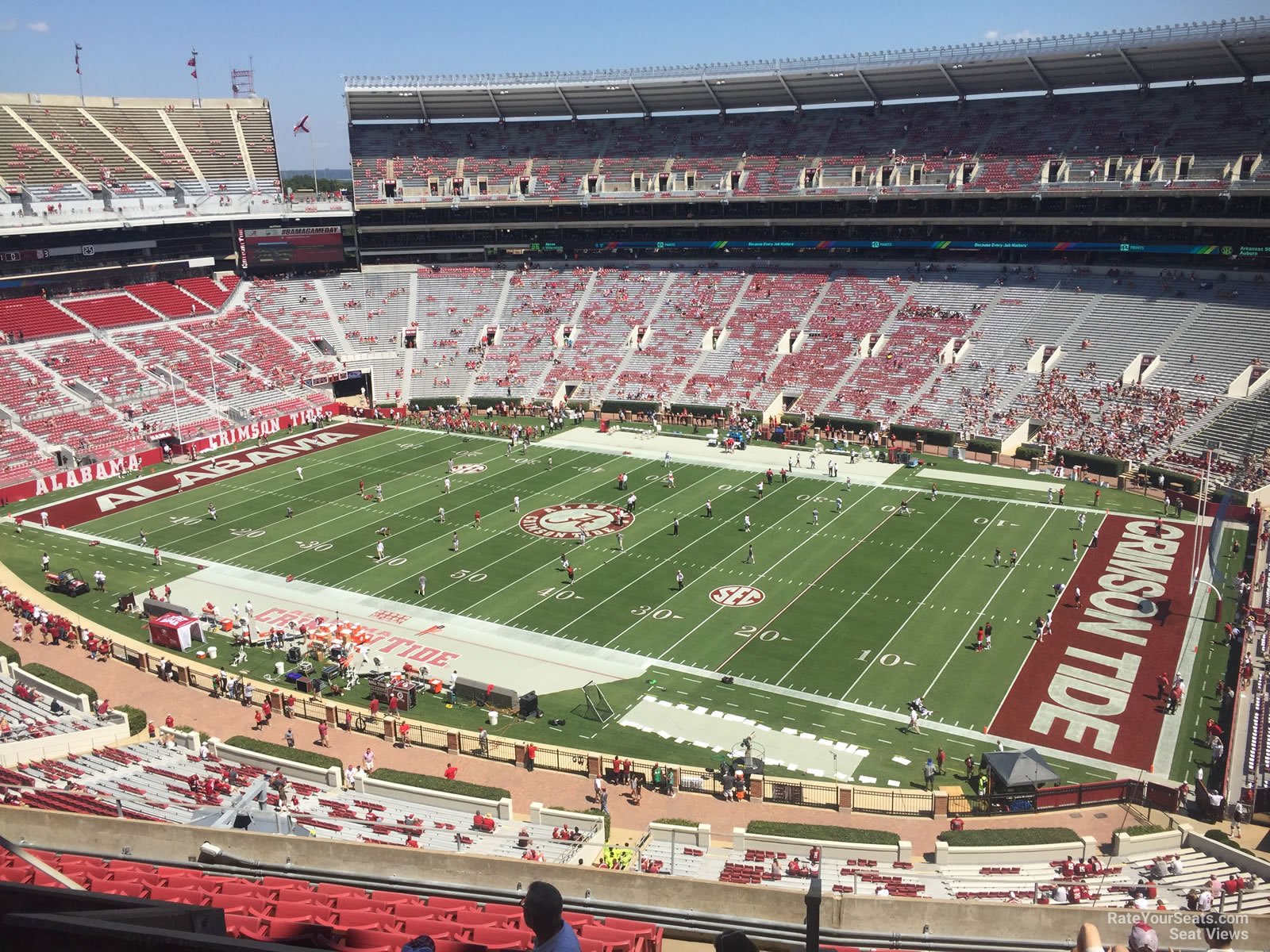 section u3d, row 10 seat view  - bryant-denny stadium