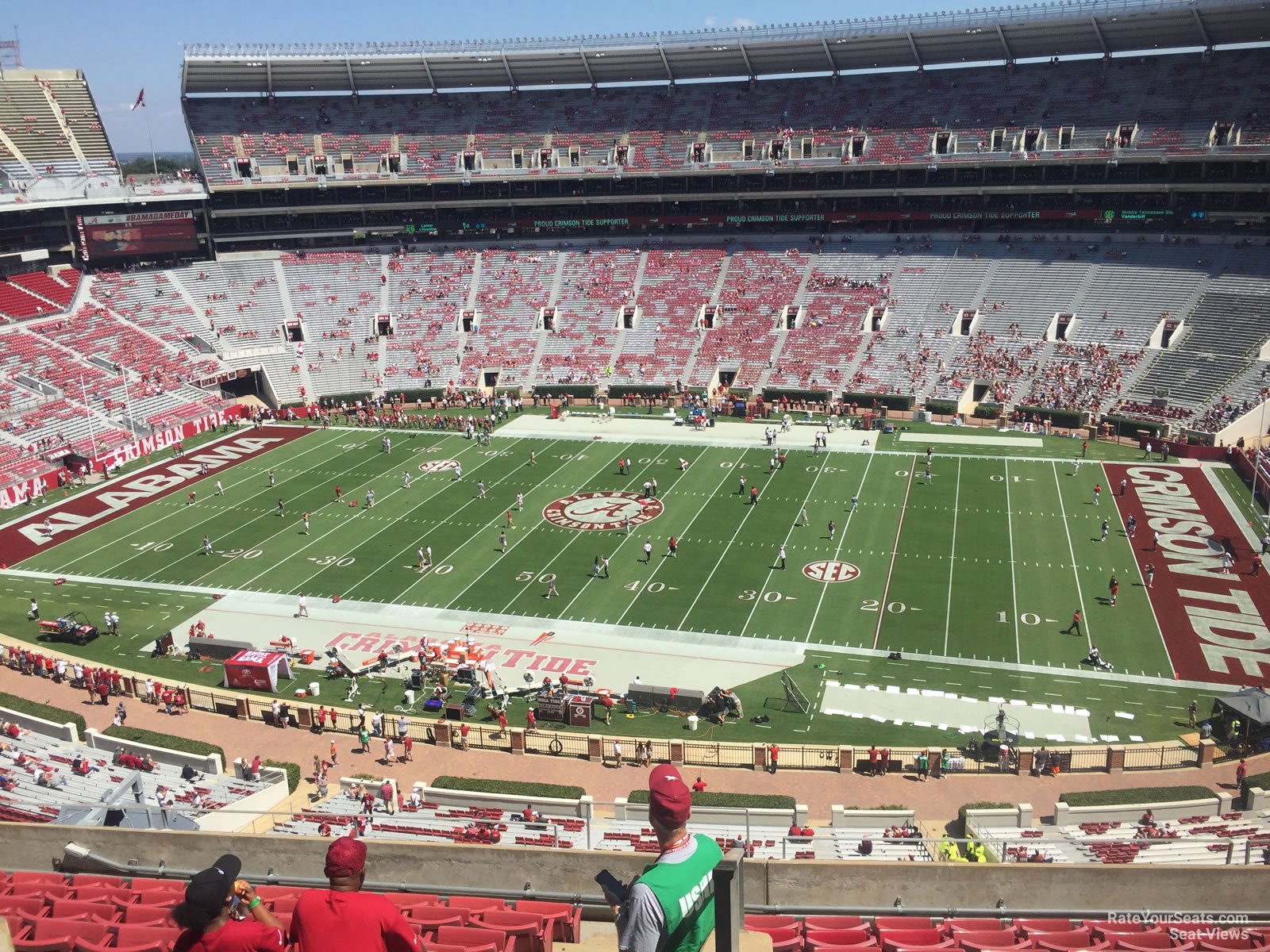 section u3f, row 10 seat view  - bryant-denny stadium