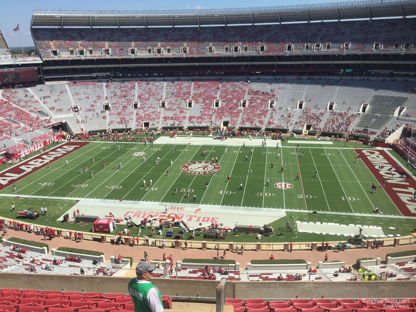 section u3g, row 10 seat view  - bryant-denny stadium