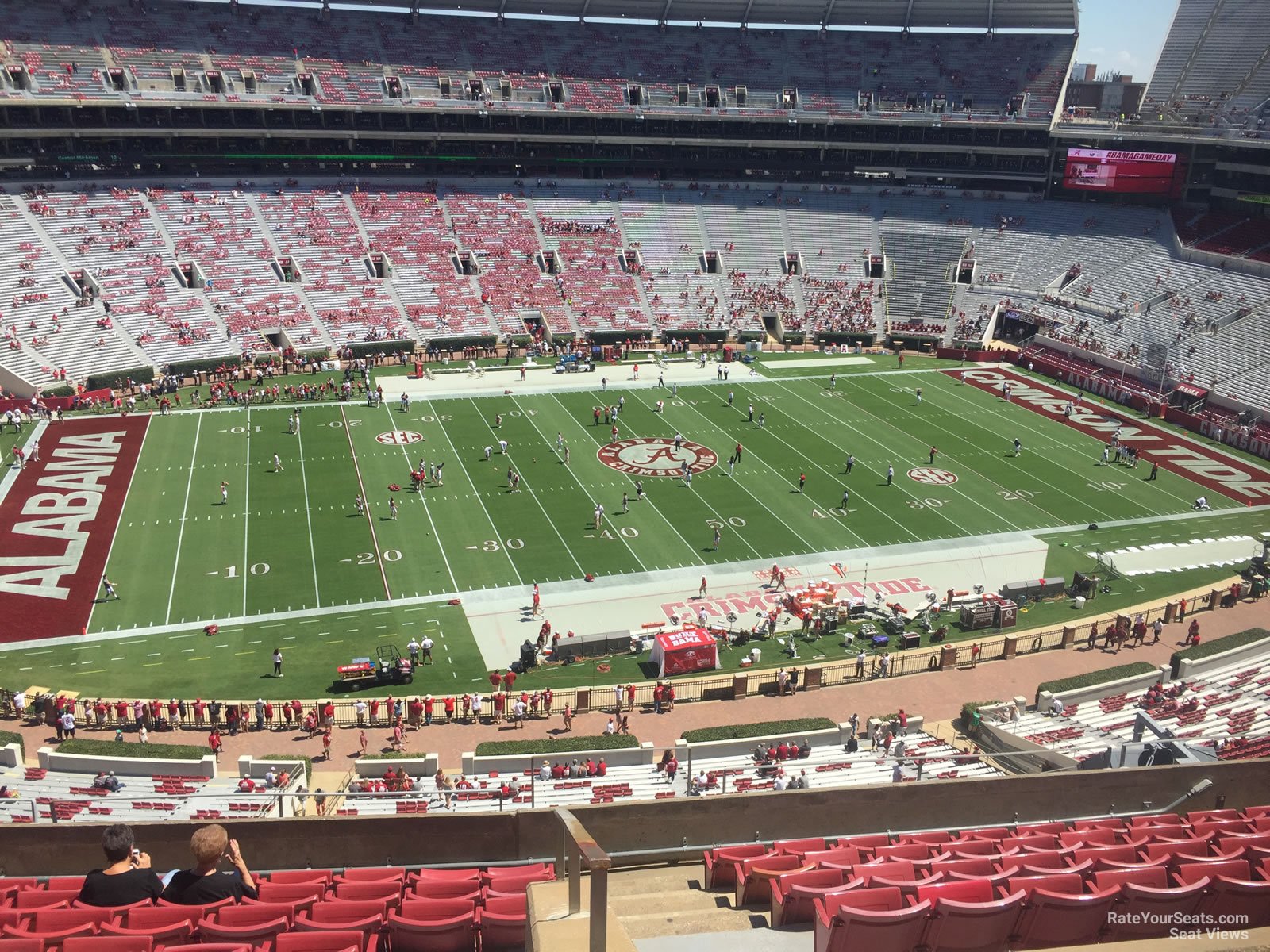 section u3m, row 10 seat view  - bryant-denny stadium