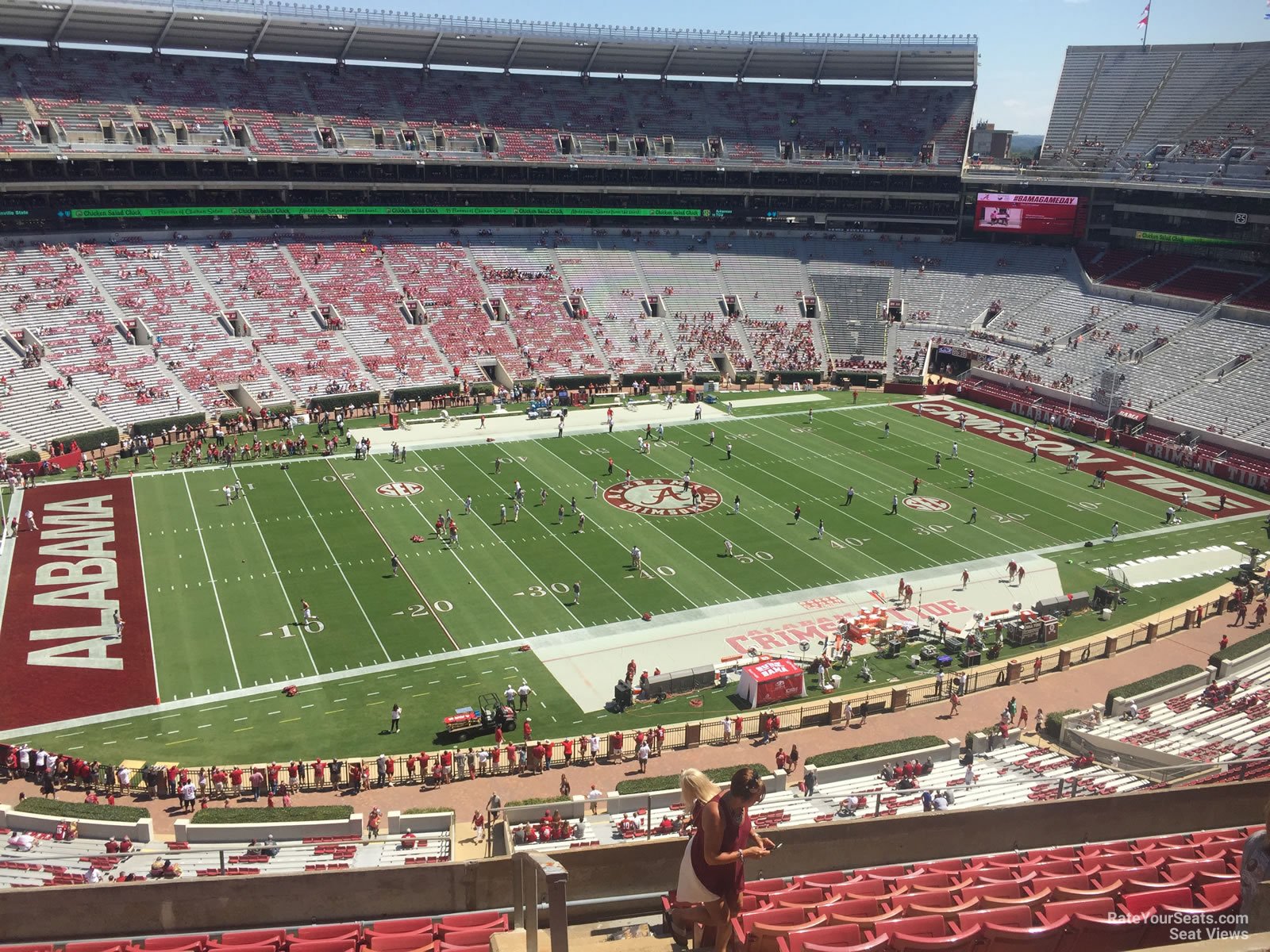 section u3n, row 10 seat view  - bryant-denny stadium