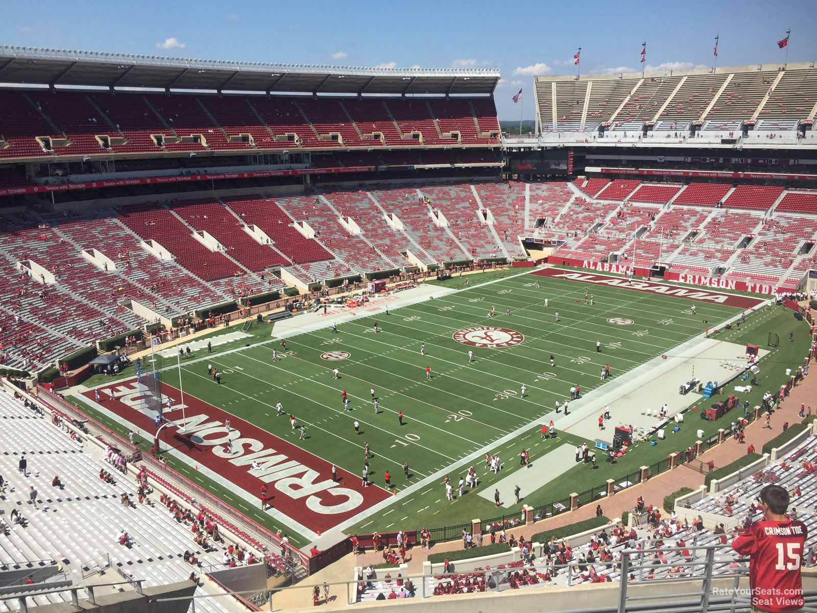 section u4aa, row 10 seat view  - bryant-denny stadium