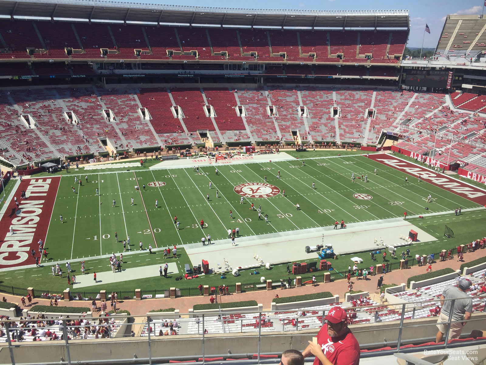 section u4ff, row 10 seat view  - bryant-denny stadium