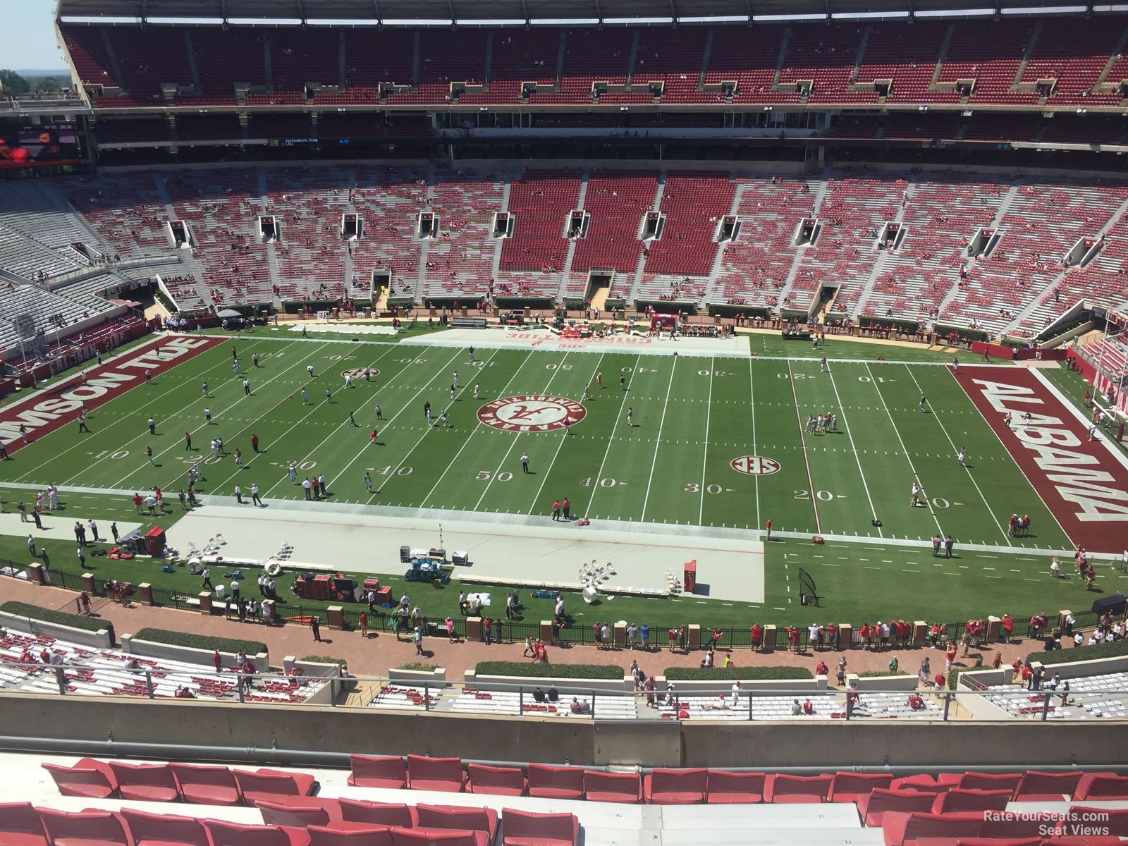 section u4kk, row 10 seat view  - bryant-denny stadium