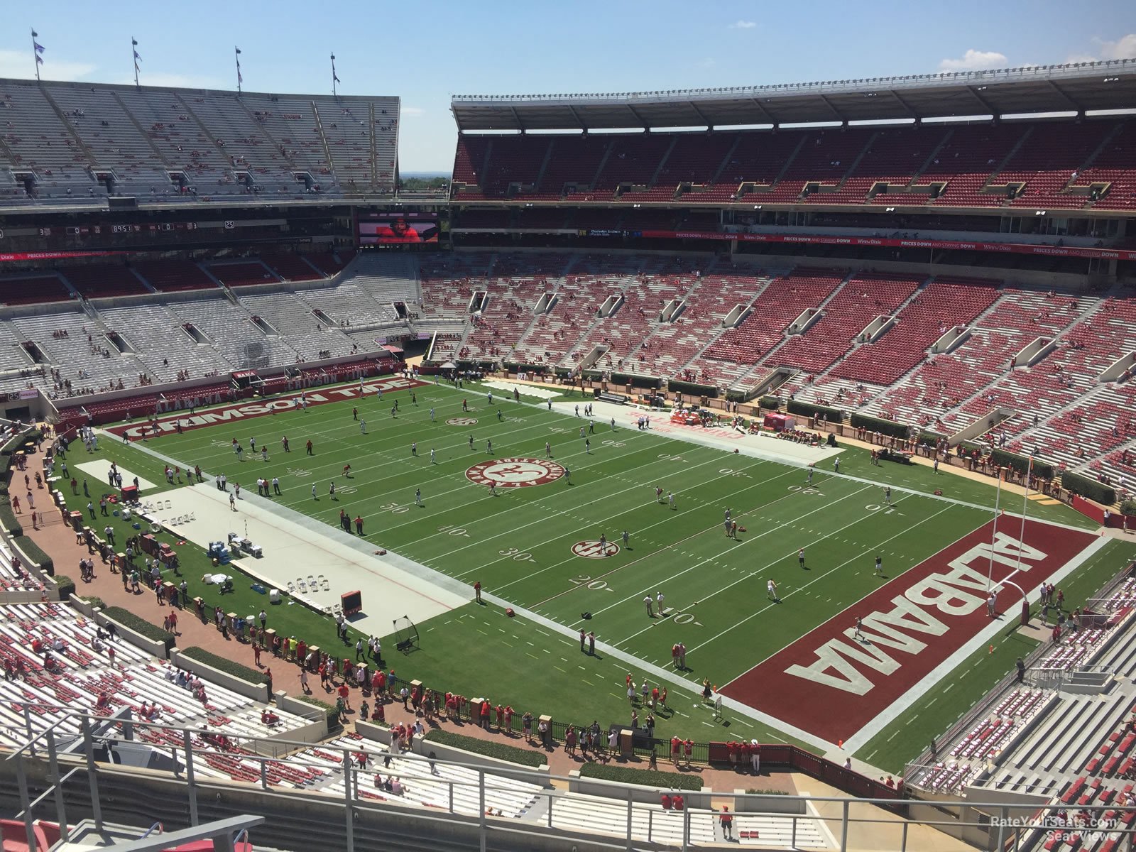 section u4qq, row 10 seat view  - bryant-denny stadium