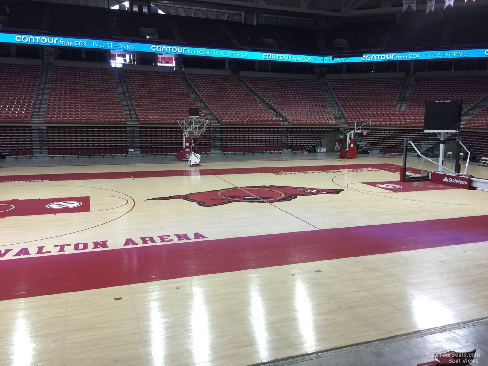 section 101, row 1 seat view  - bud walton arena