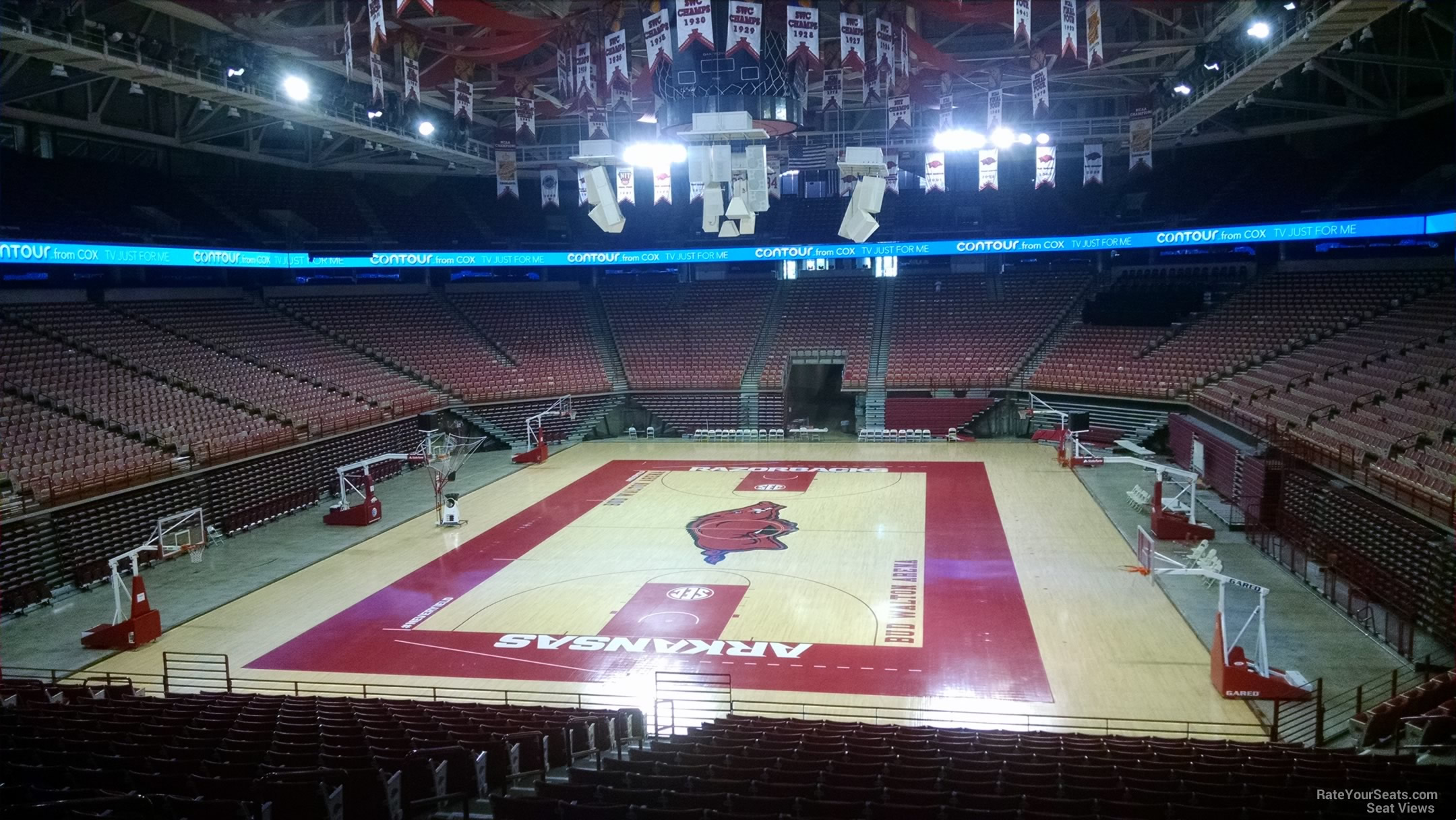 section 108, row 20 seat view  - bud walton arena