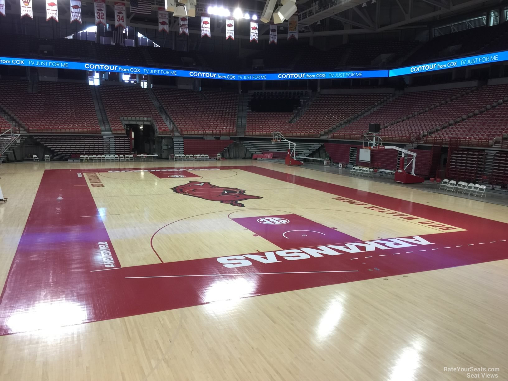 section 110, row 1 seat view  - bud walton arena