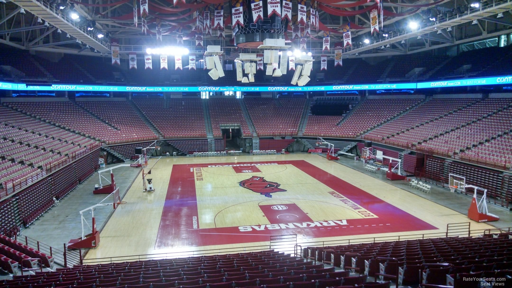 section 110, row 20 seat view  - bud walton arena
