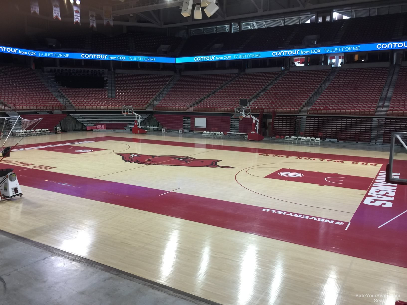 section 115, row 1 seat view  - bud walton arena