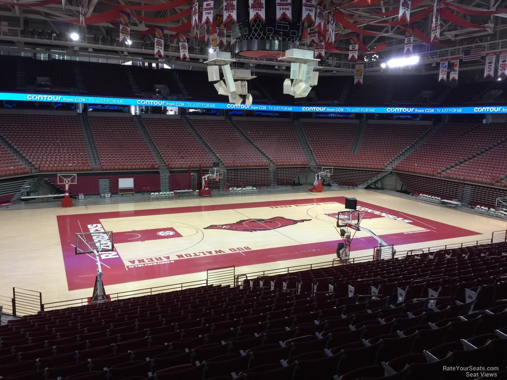 section 120, row 20 seat view  - bud walton arena