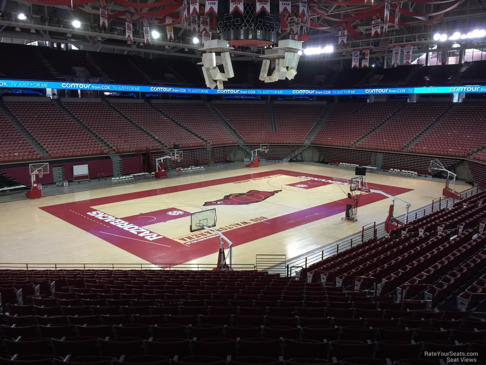 section 122, row 20 seat view  - bud walton arena