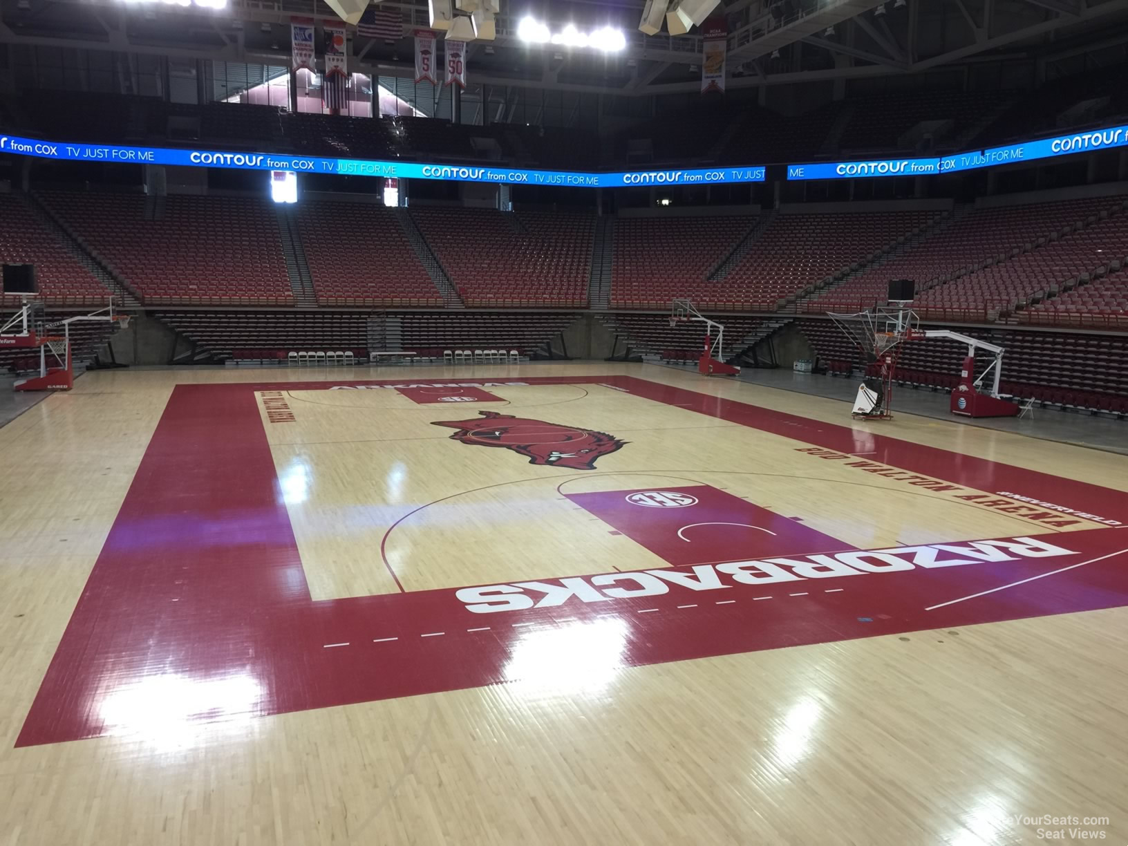 section 128, row 1 seat view  - bud walton arena