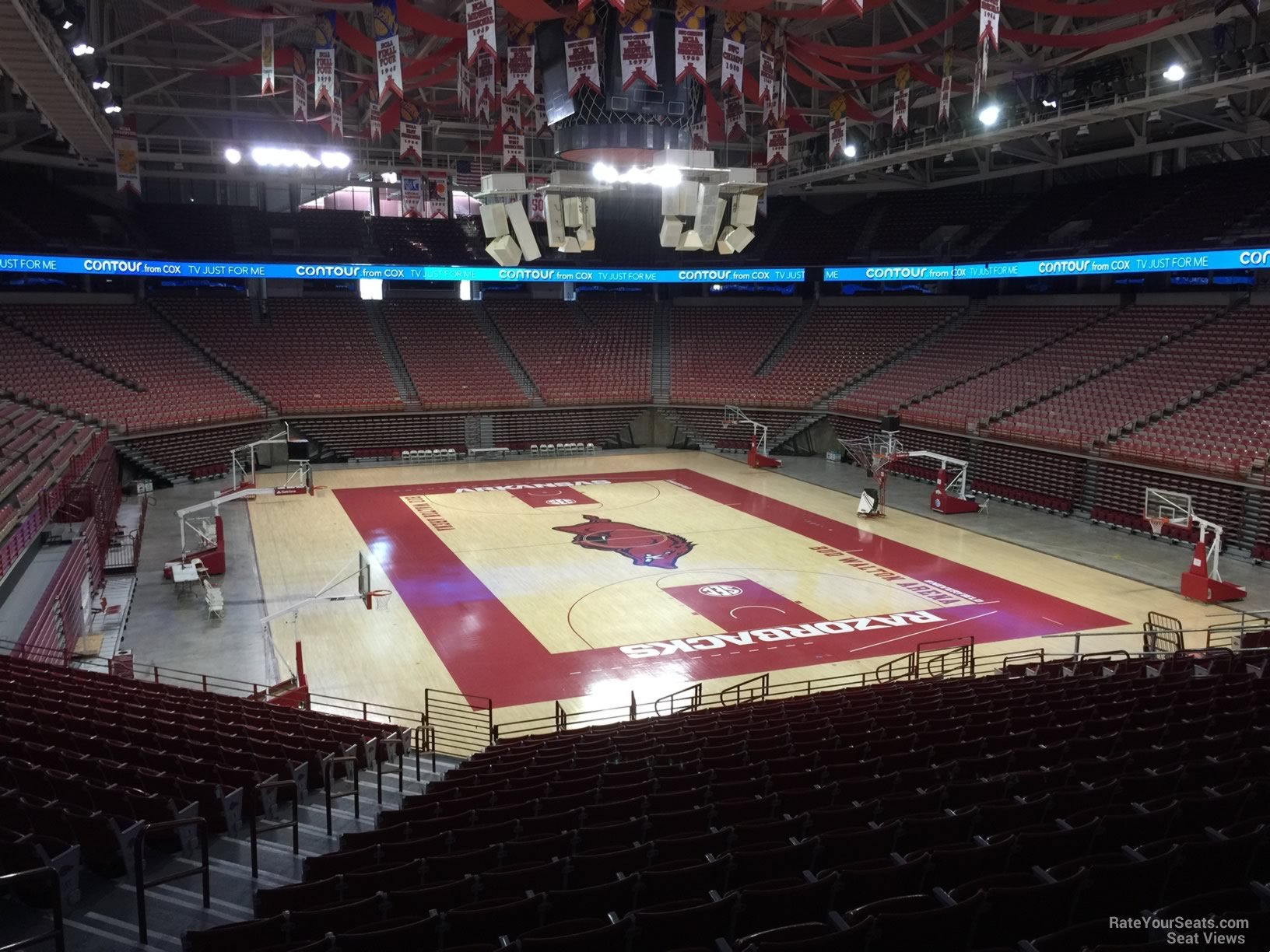 section 129, row 20 seat view  - bud walton arena