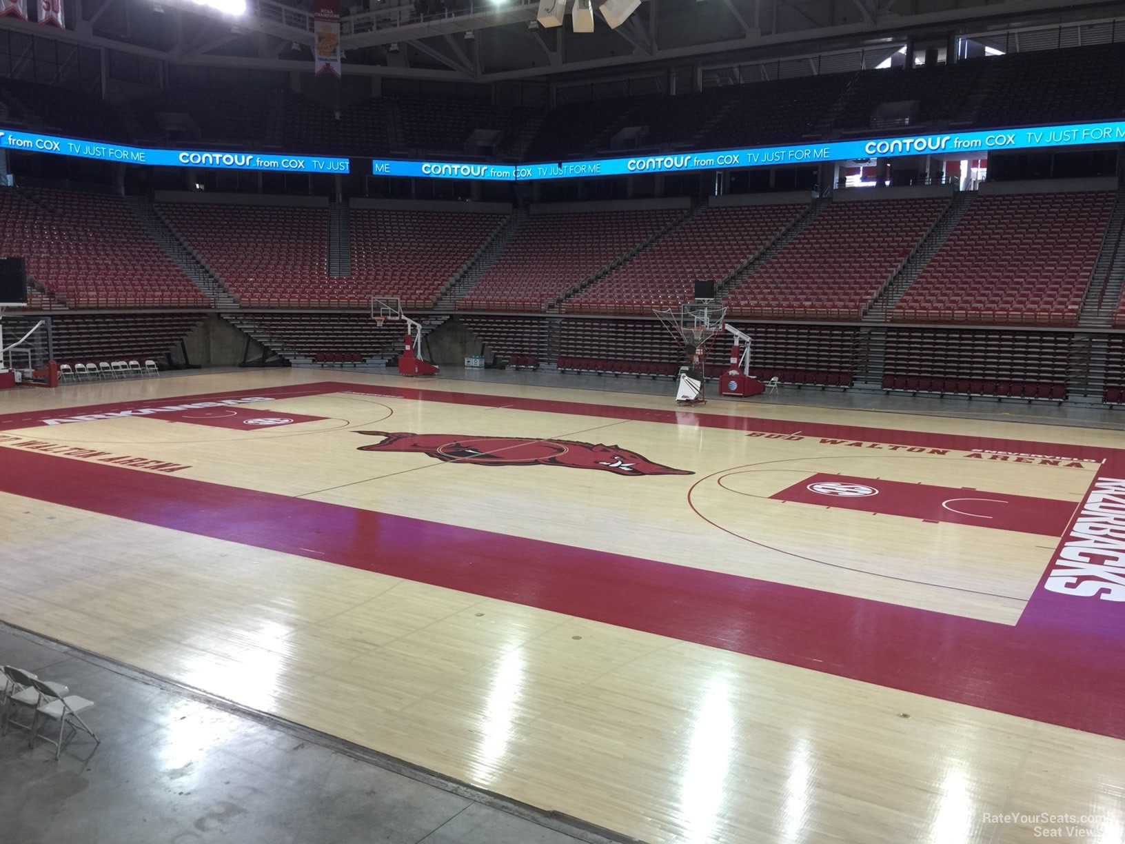 section 130, row 1 seat view  - bud walton arena