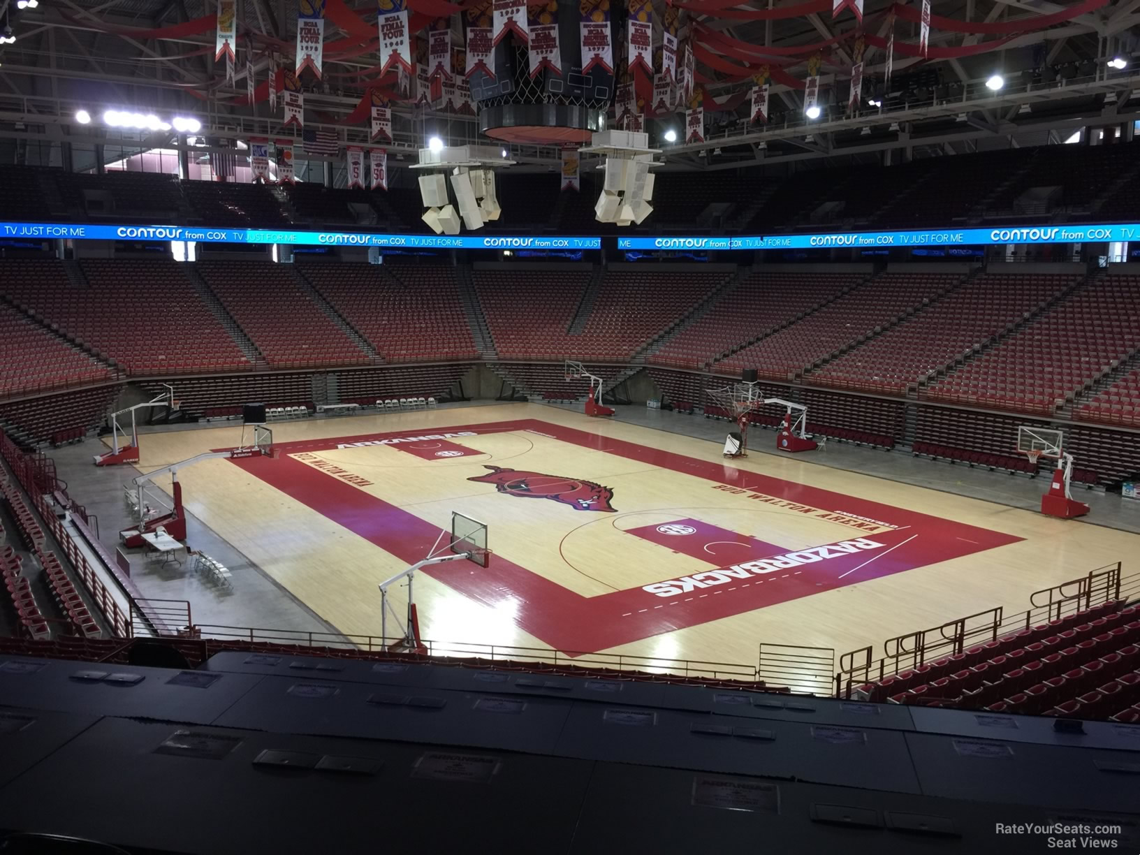 section 130, row 20 seat view  - bud walton arena