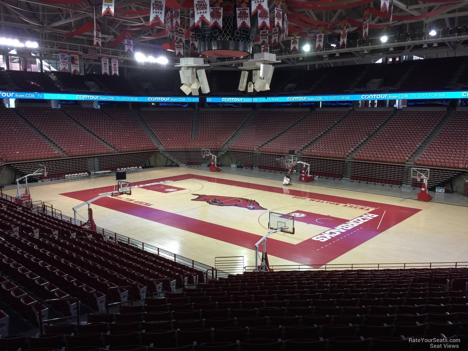 section 132, row 20 seat view  - bud walton arena