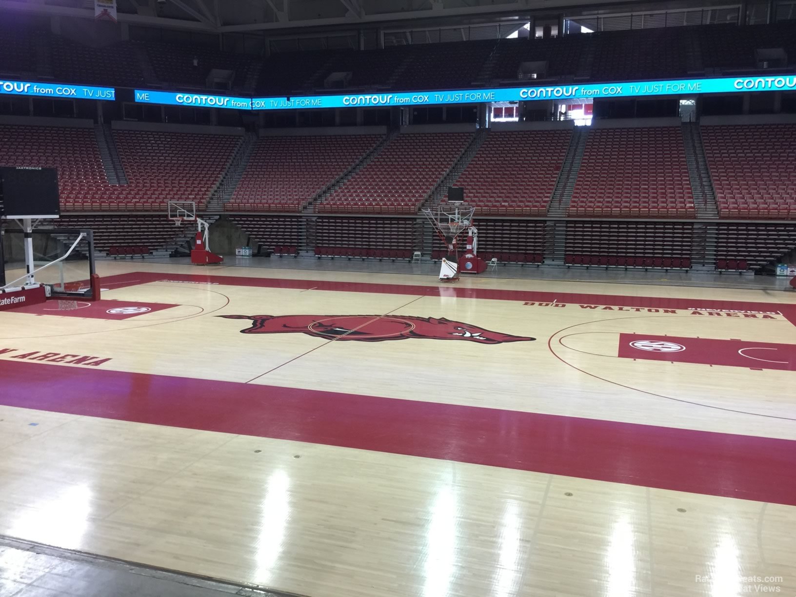 section 133, row 1 seat view  - bud walton arena