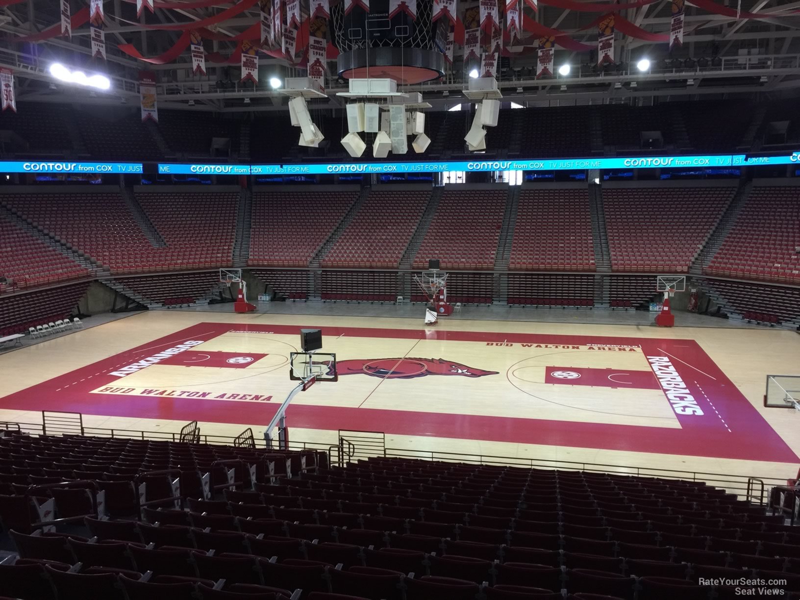 section 135, row 20 seat view  - bud walton arena