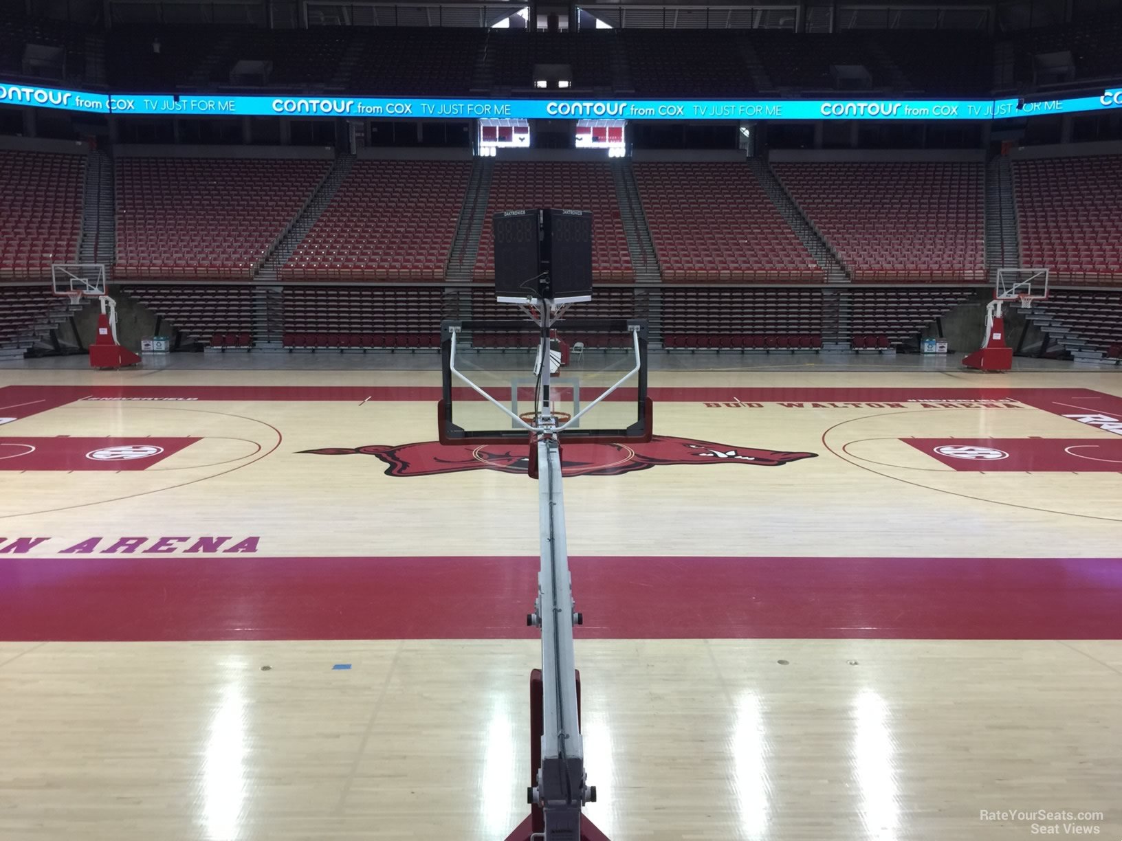 section 136, row 1 seat view  - bud walton arena