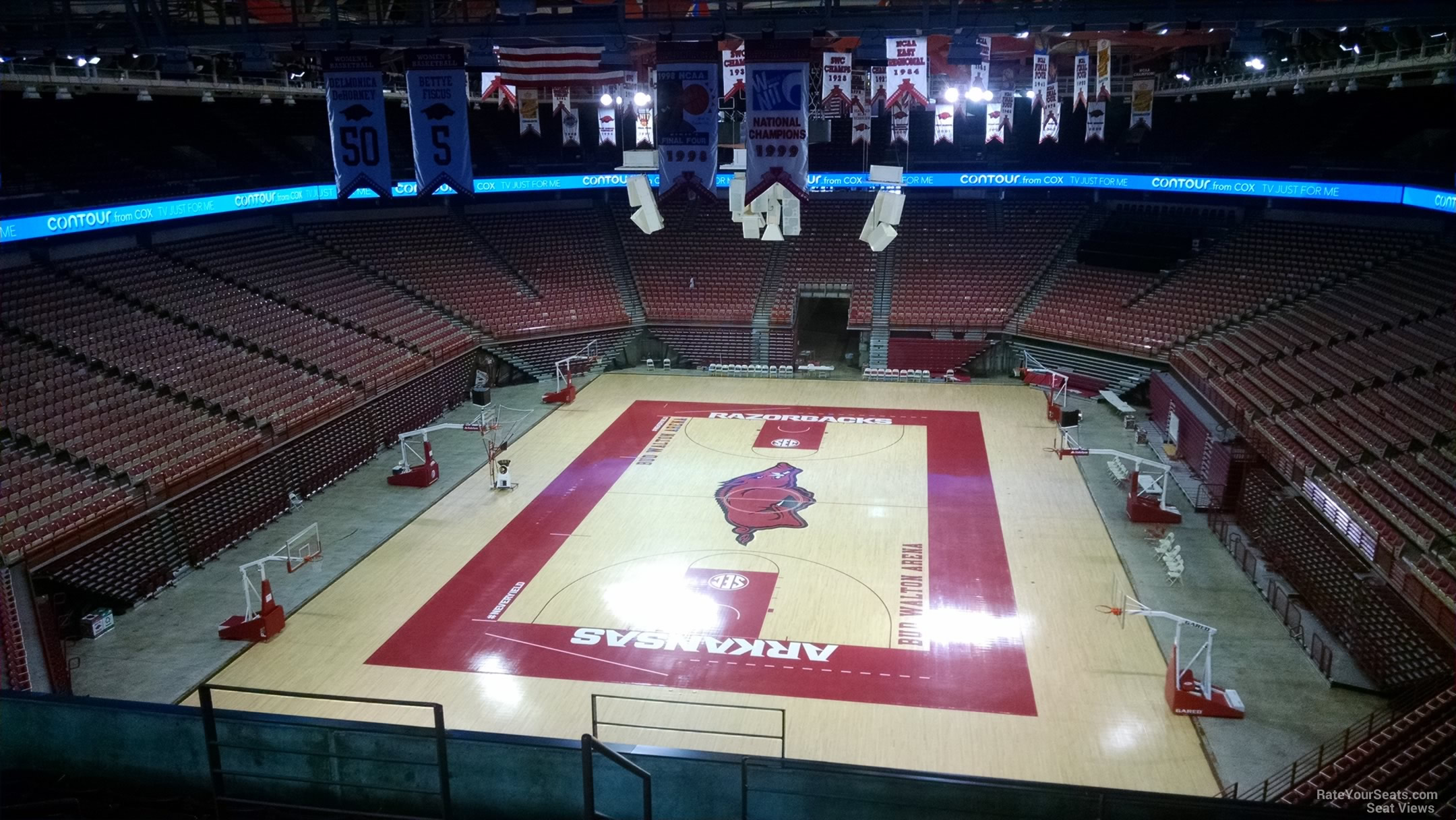 section 208, row 8 seat view  - bud walton arena