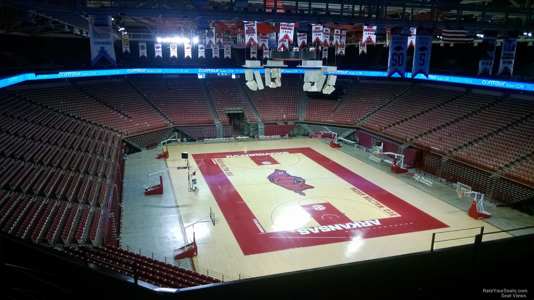 section 211, row 8 seat view  - bud walton arena