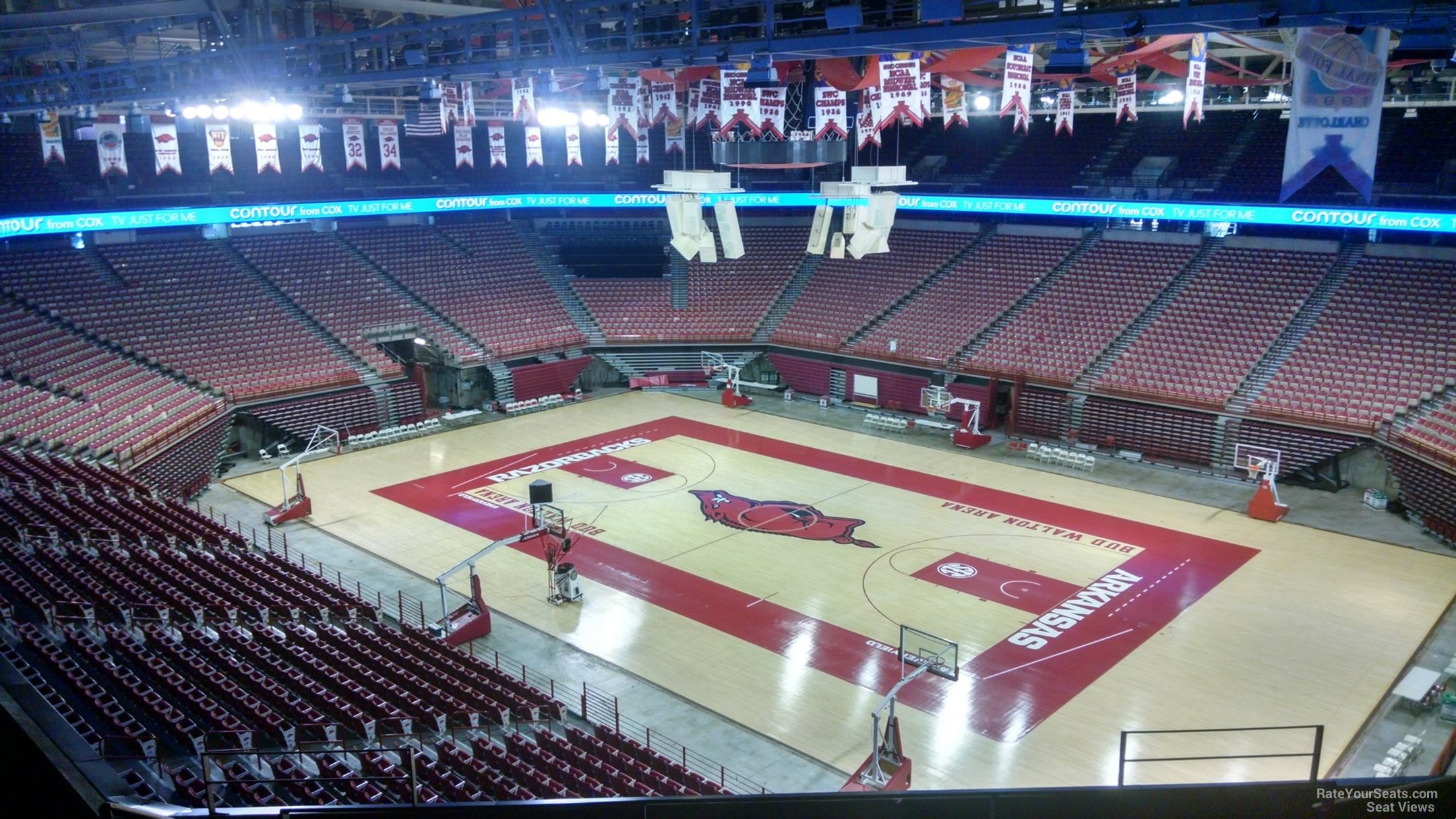 section 214, row 8 seat view  - bud walton arena