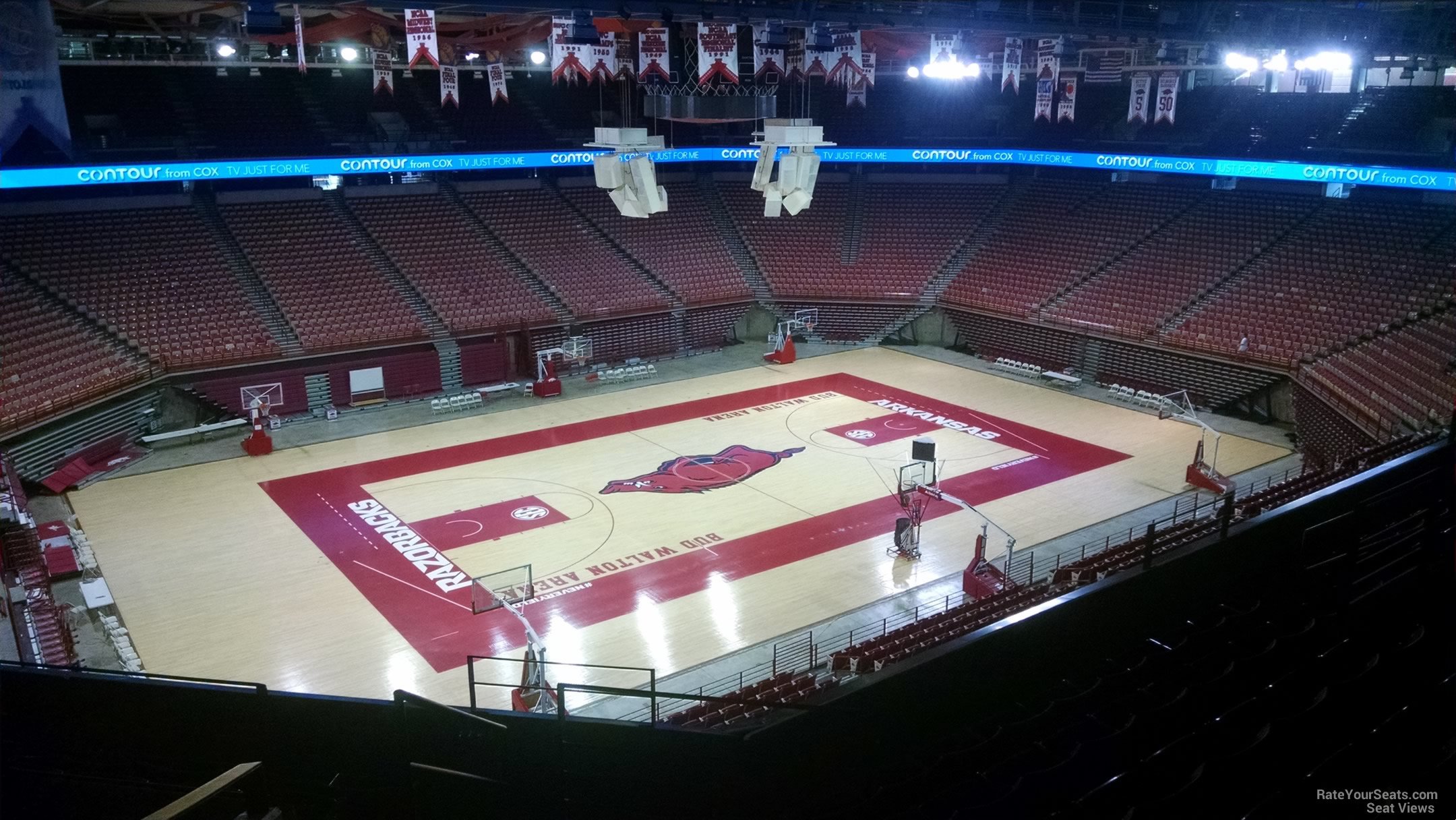 section 222, row 8 seat view  - bud walton arena