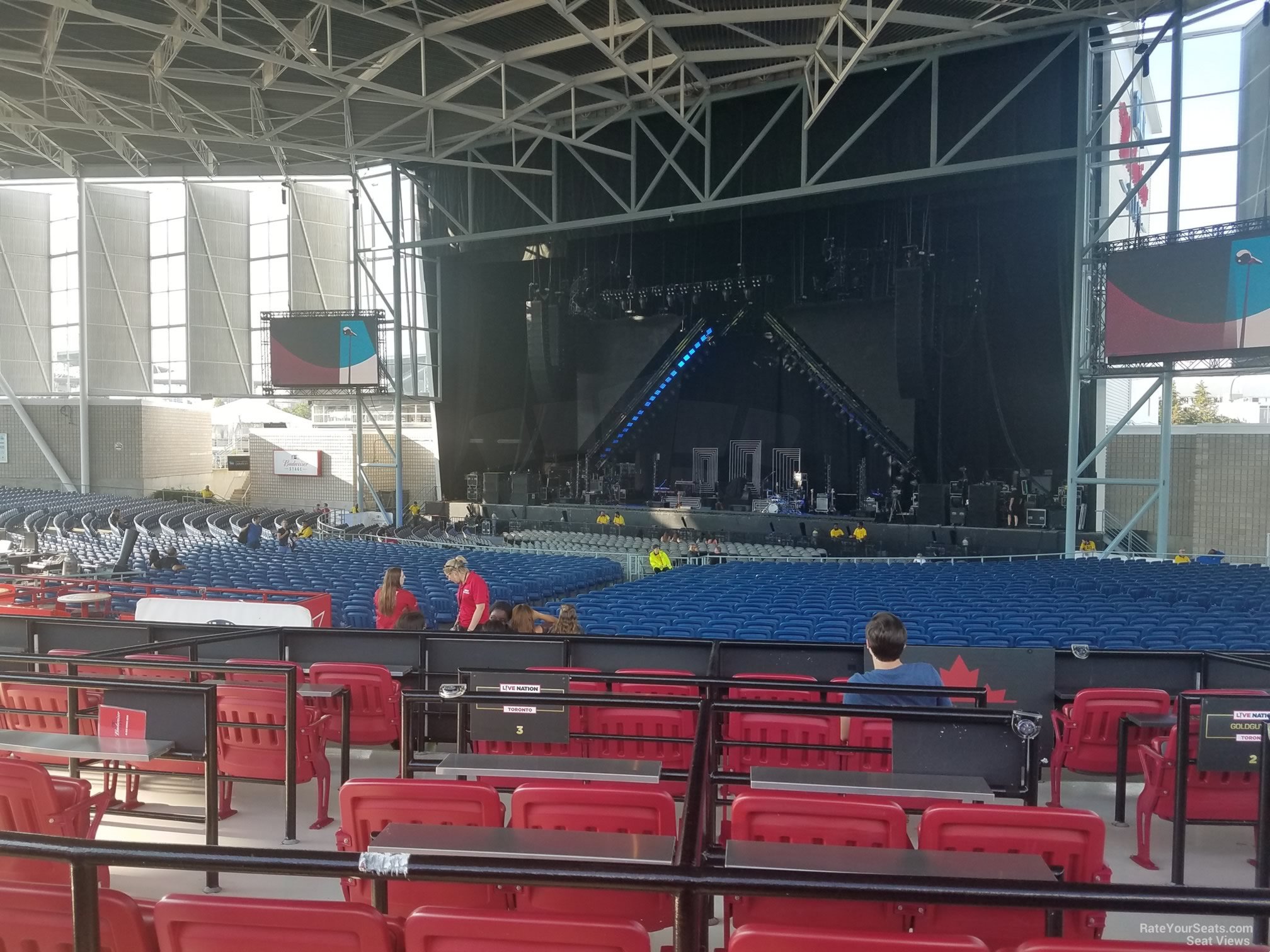 section 302, row h seat view  - budweiser stage