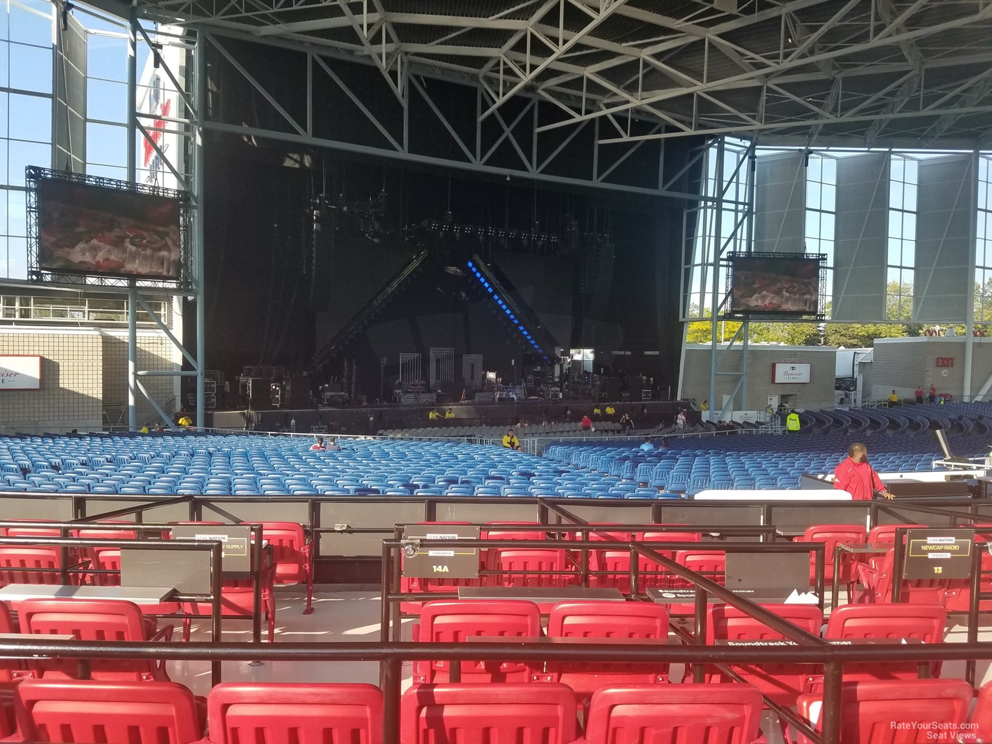 section 304, row h seat view  - budweiser stage