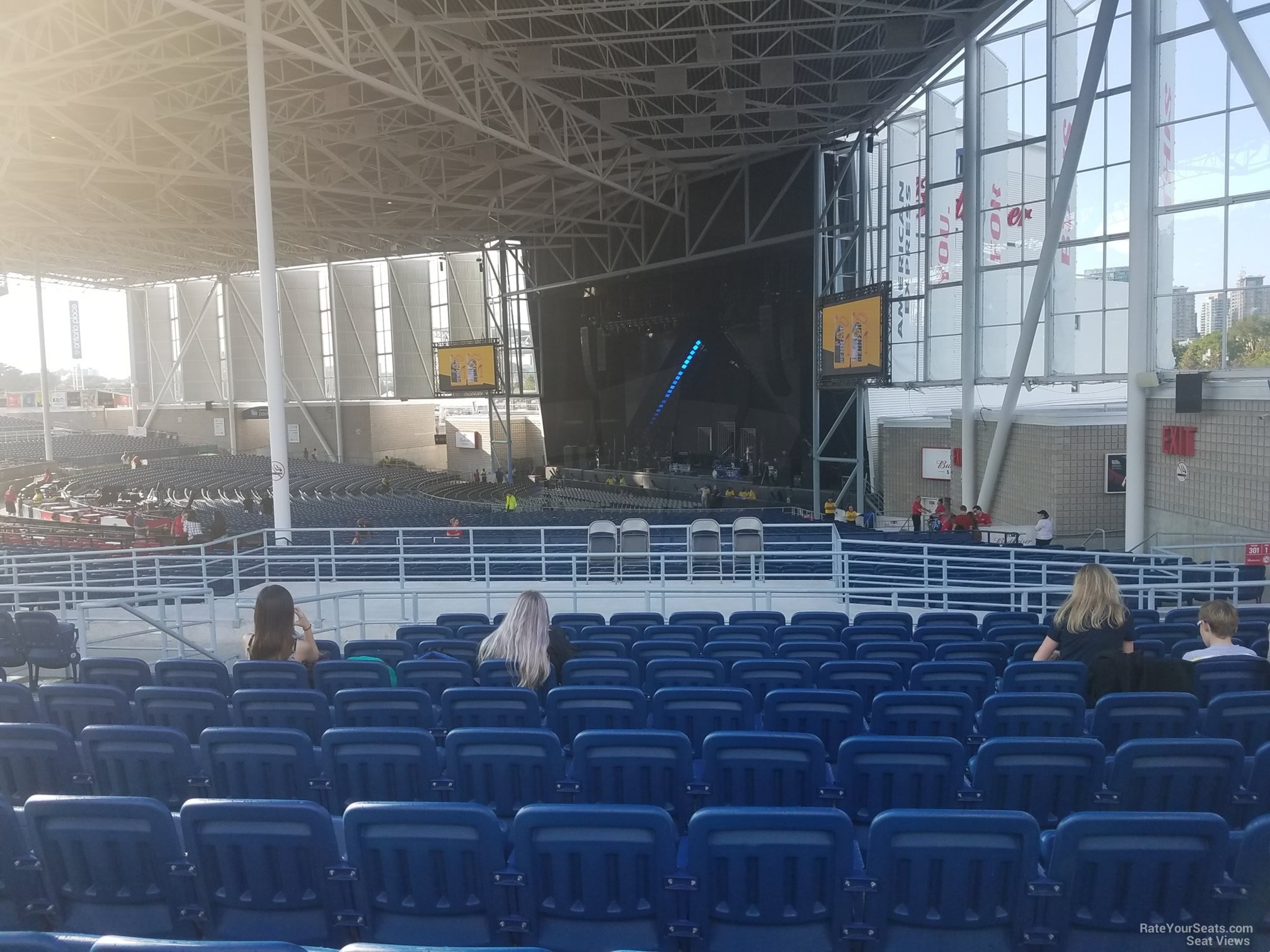 section 401, row l seat view  - budweiser stage