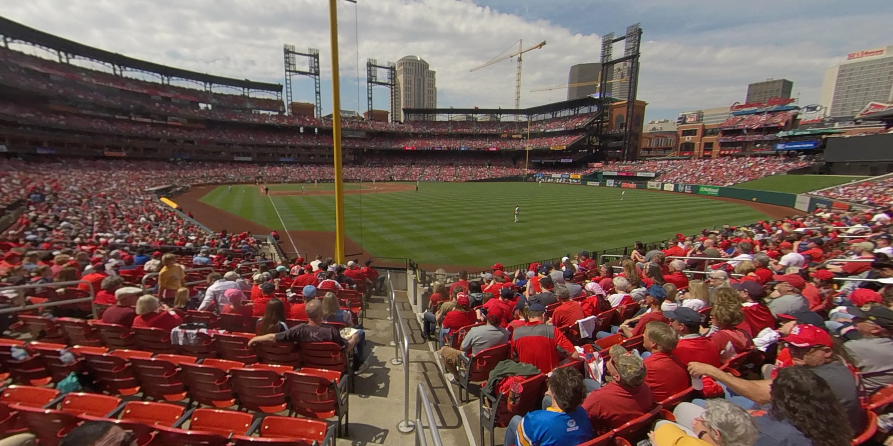 section 129 panoramic seat view  - busch stadium