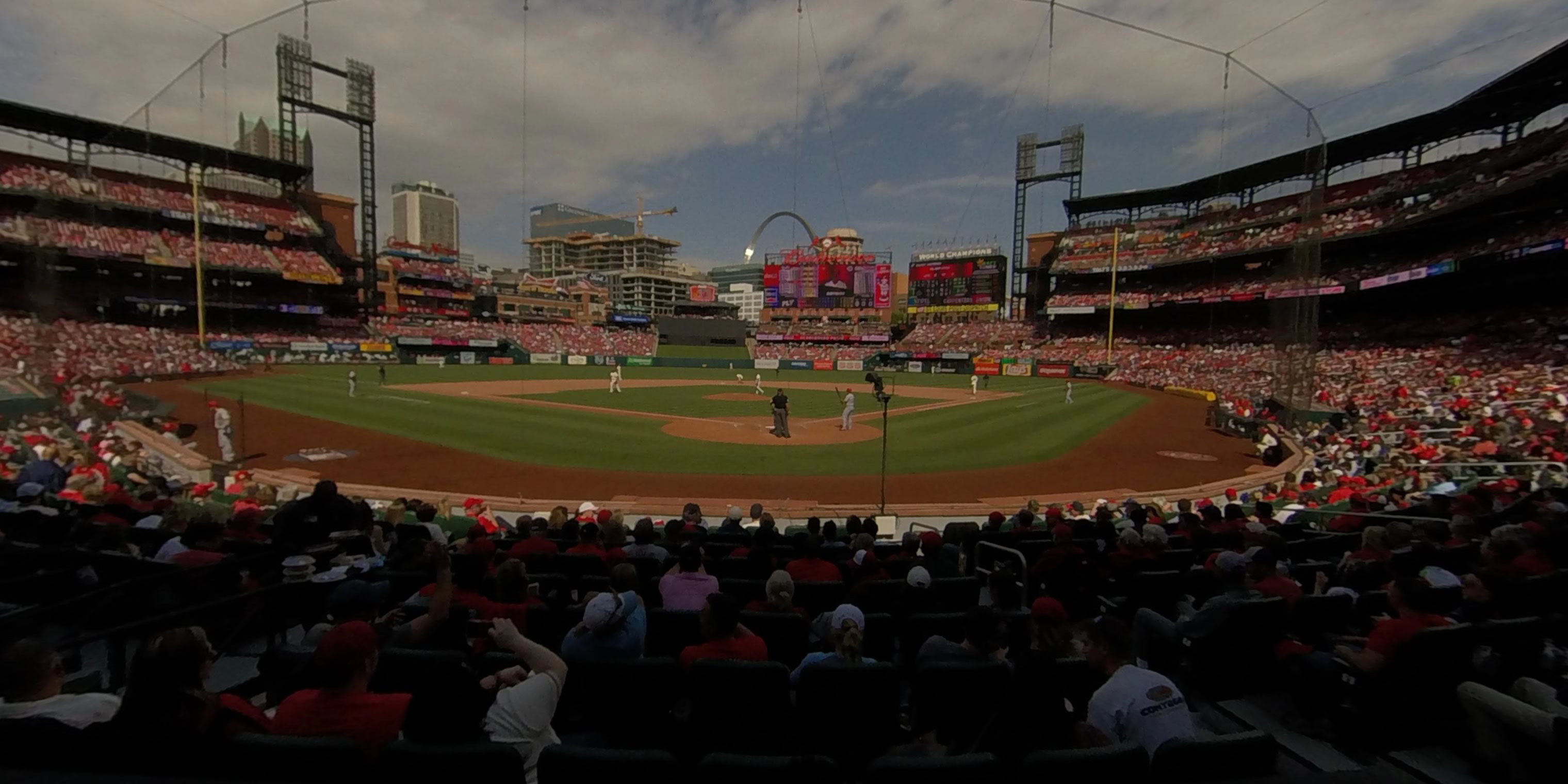 cardinals club 4 panoramic seat view  - busch stadium