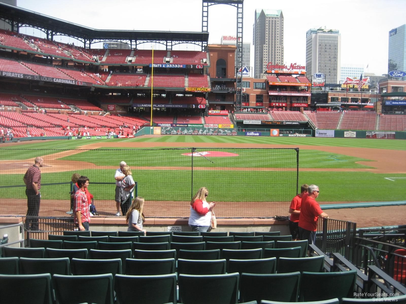 cardinals club 1, row j seat view  - busch stadium