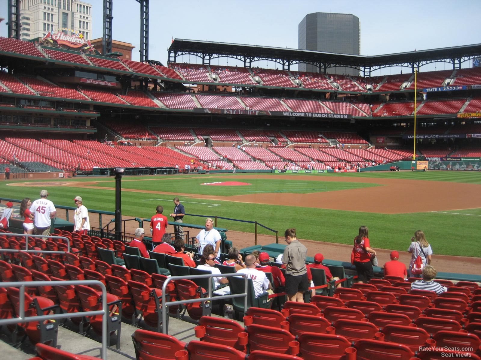 section 140, row 1 seat view  for baseball - busch stadium