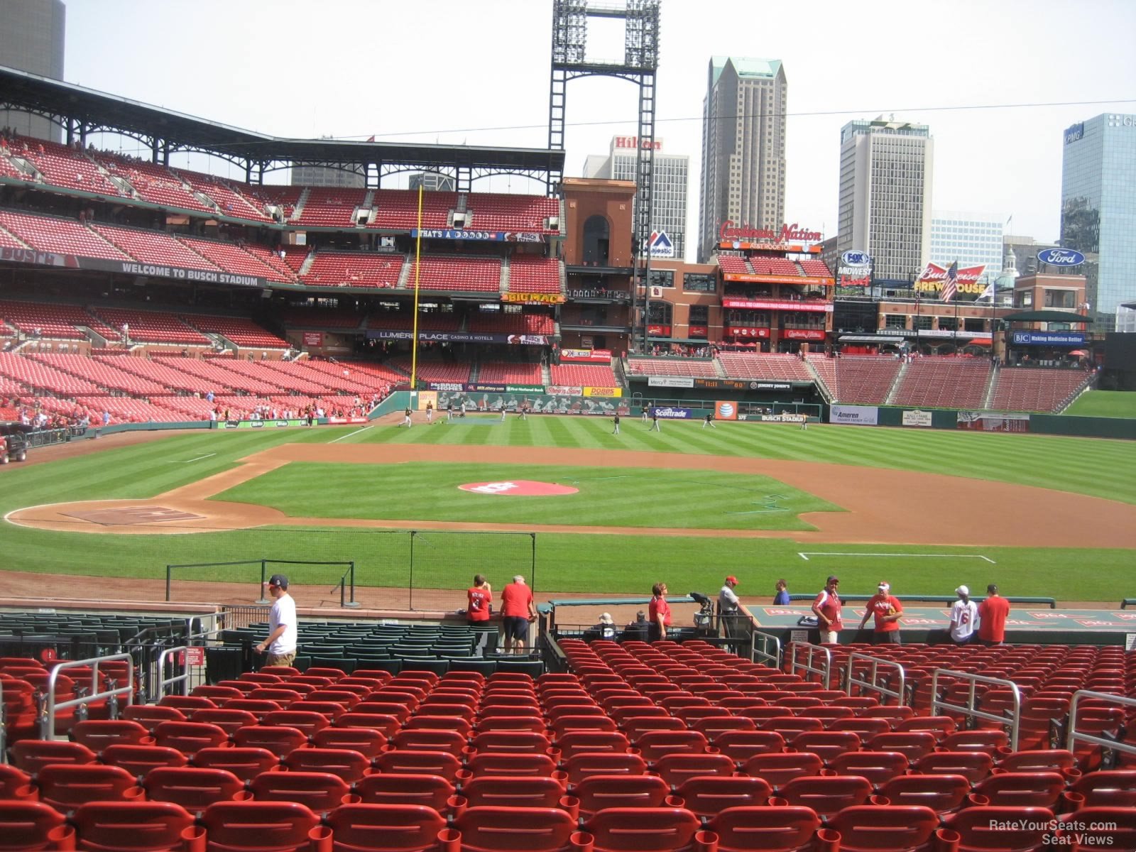 Field Level Infield - Busch Stadium Baseball Seating - www.paulmartinsmith.com