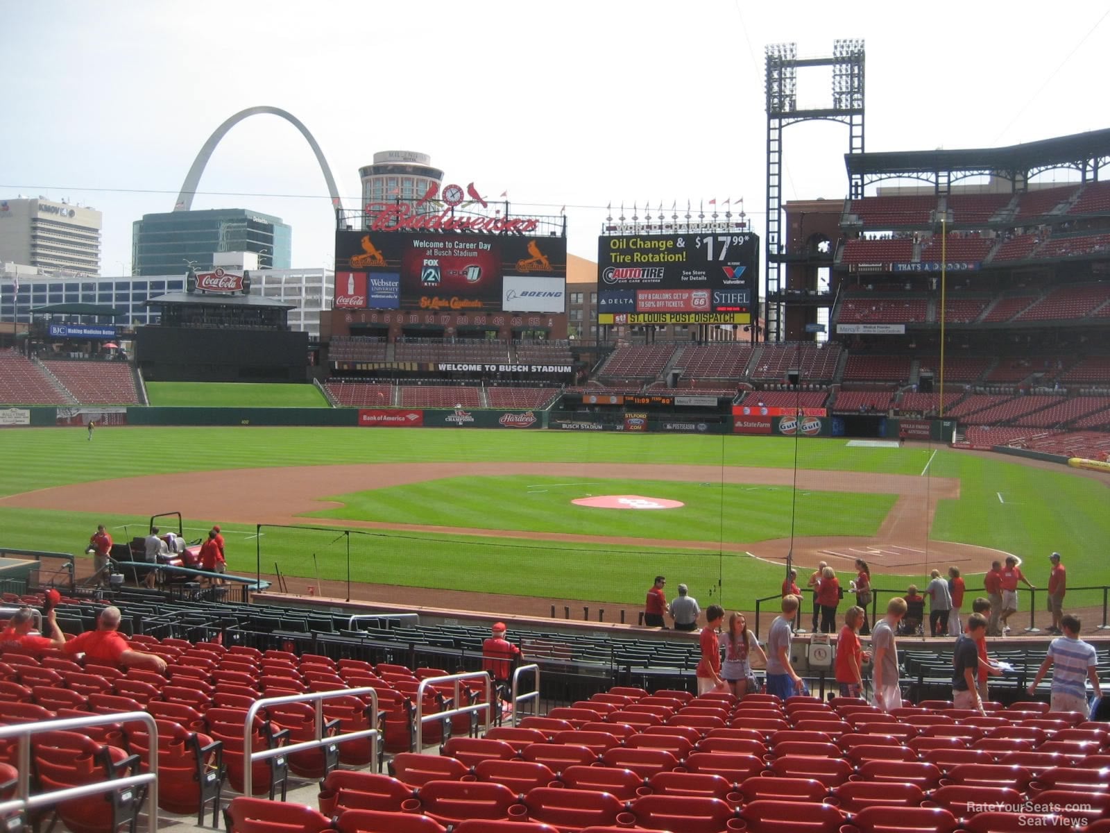 section 153, row 16 seat view  for baseball - busch stadium