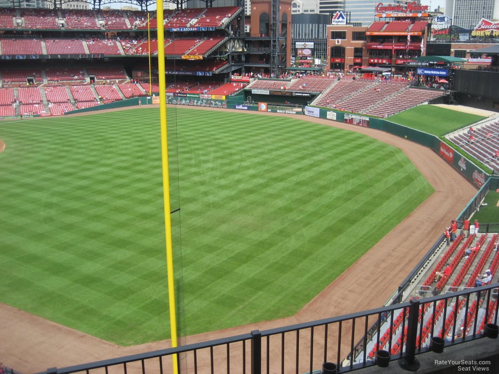 busch stadium section 231 rateyourseats com busch seating chart