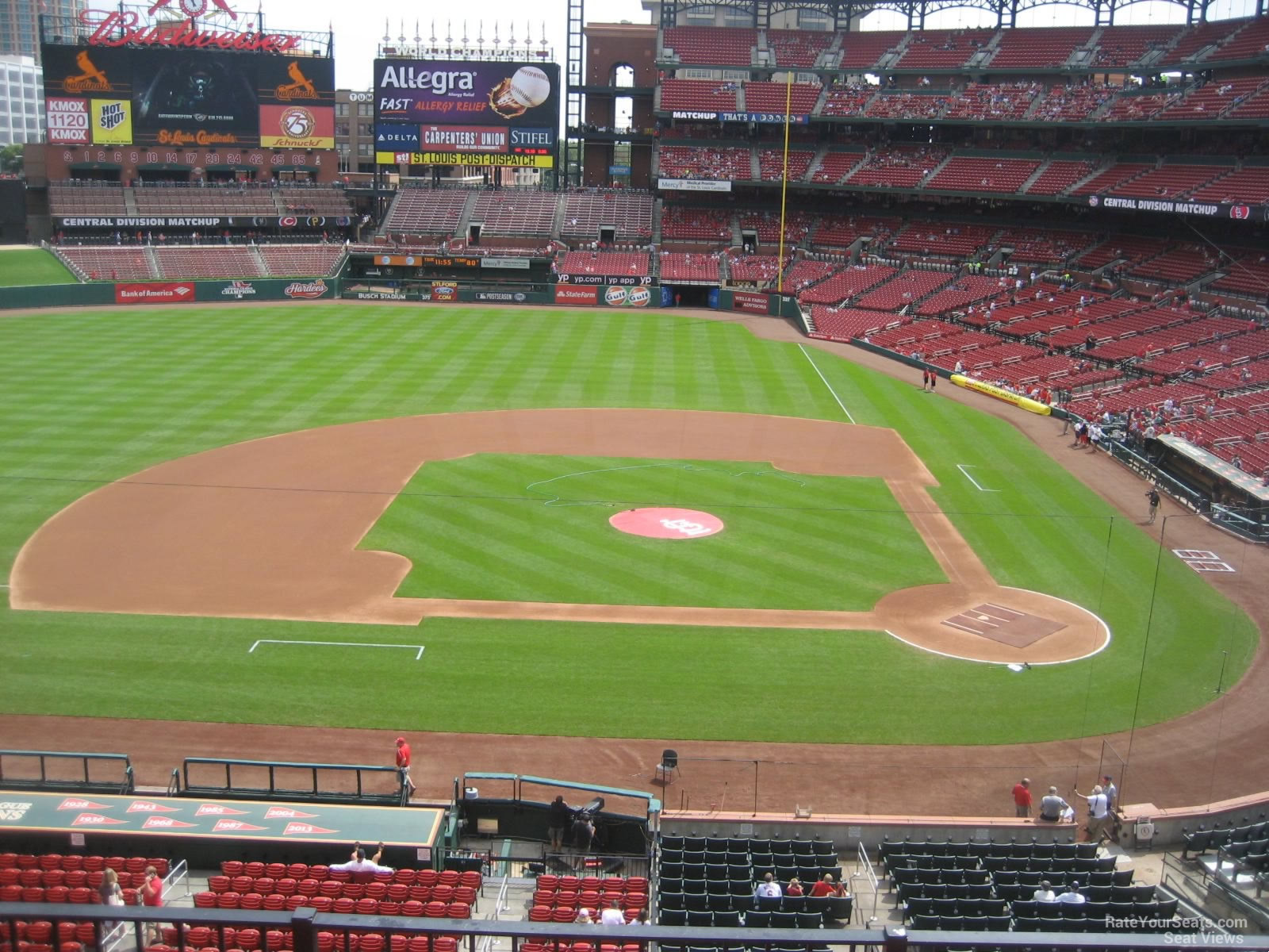 section 255, row 5 seat view  for baseball - busch stadium