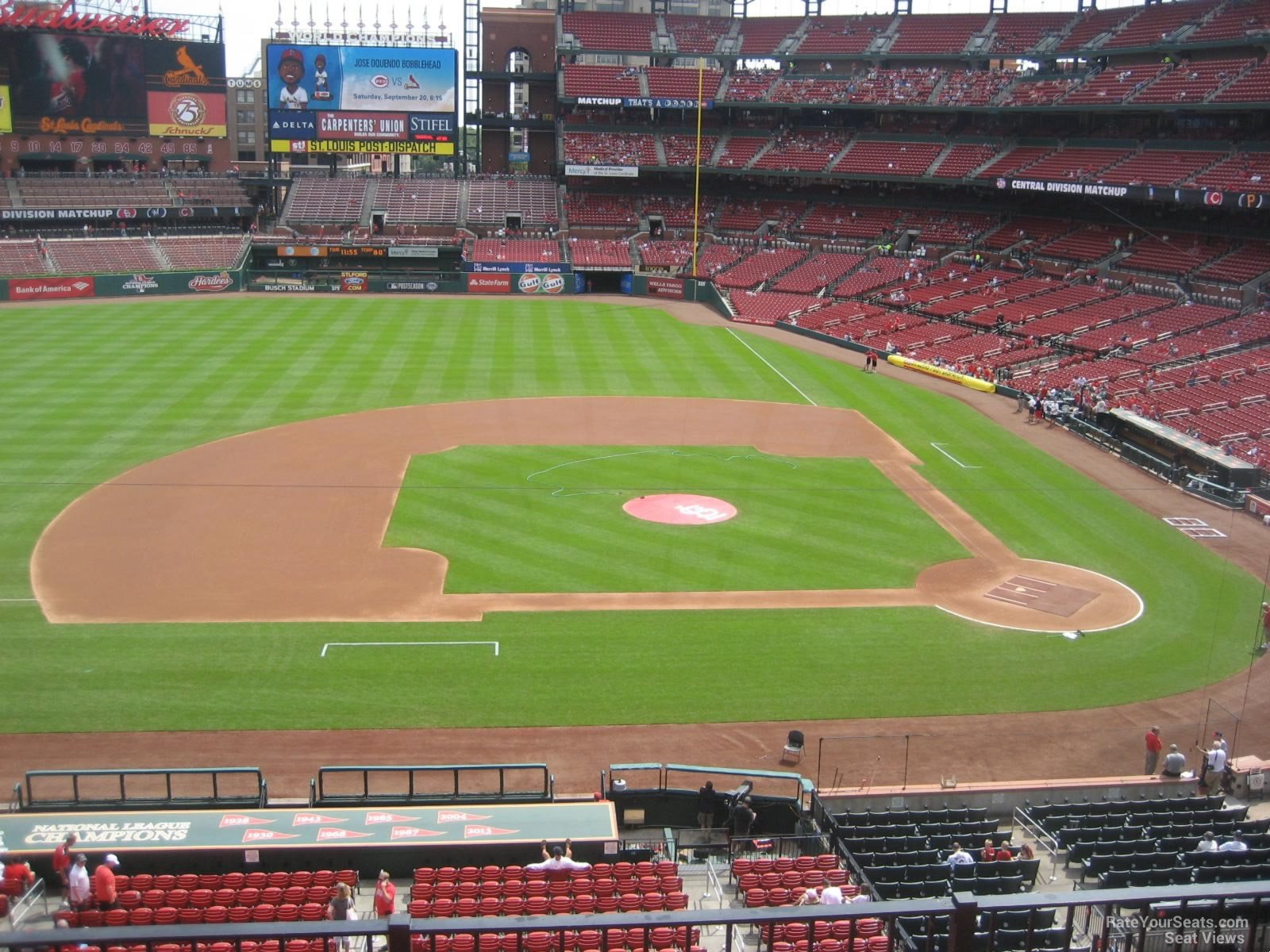 section 256, row 5 seat view  for baseball - busch stadium